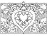 Download, print, color-in, colour-in Page 28 - middle heart and strip